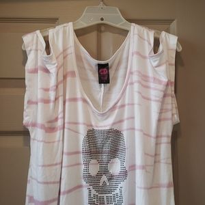 Torrid Cold Shoulder Skull Shirt